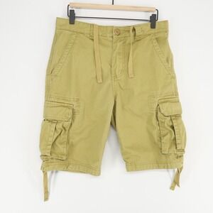 Must Way Cargo Shorts Mens 32 Khaki Drawstrings Casual Utility Outdoor Ch& We Co